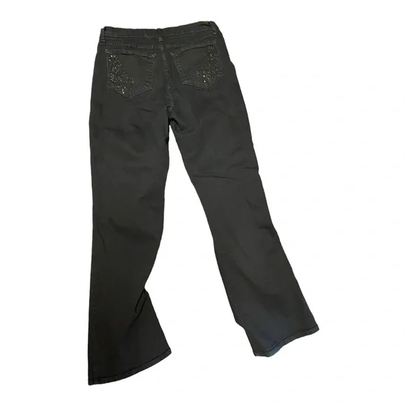 NYDJ SZ 12 black with stud design on back pockets. Some missing other than that - Picture 4 of 7